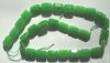 16 inch strand of 14x11mm Faceted Chiclet Green Apple Quartz